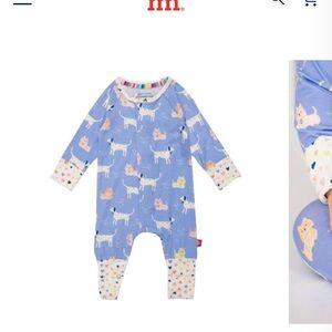 Magnetic Me Leash on Life Convertible Mitten Cuff Coverall. Size 6-9 months